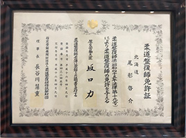 柔道整復師免許証イメージその1